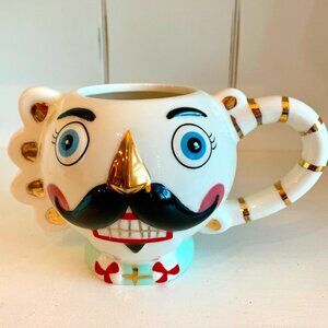 Rare Collectible Whimsical Glitterville Studios Colonel Cupcake Holiday Mug